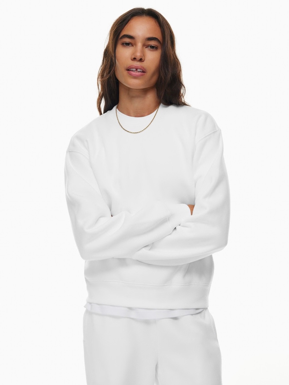 Aritzia TNA Cozy Fleece Perfect Crew Sweatshirt
